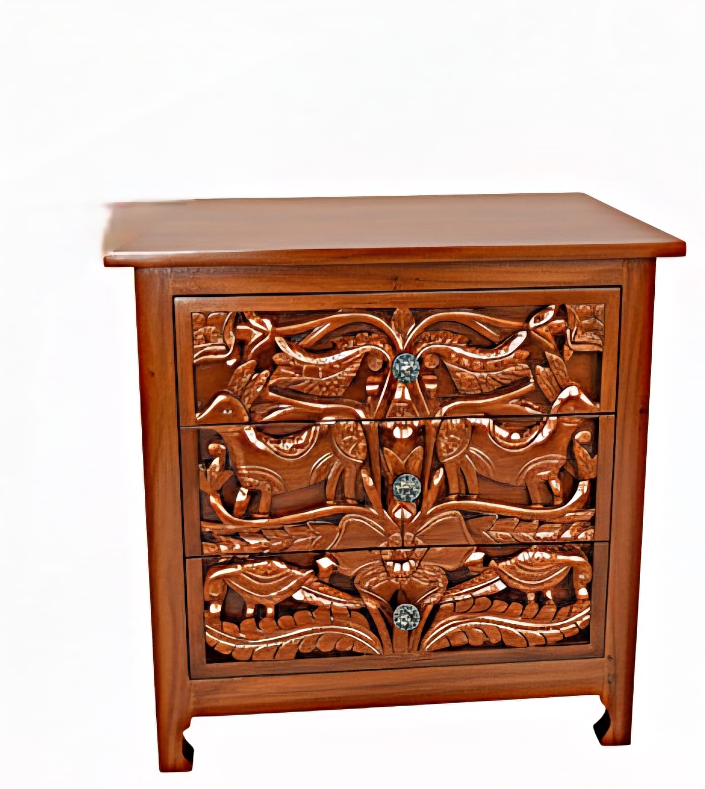 Hand Carved Indian Shajahan Bed Frame Indian Bed bedside – handcrafted solid wood furniture