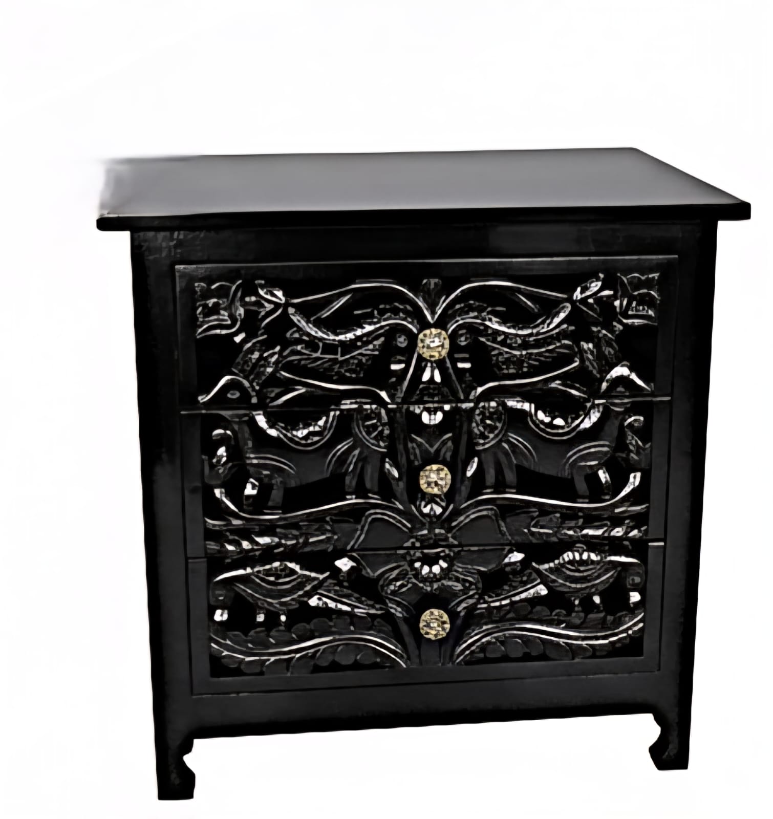 Hand Carved Indian Shajahan Bed Frame Indian Bed bedside – handcrafted solid wood furniture