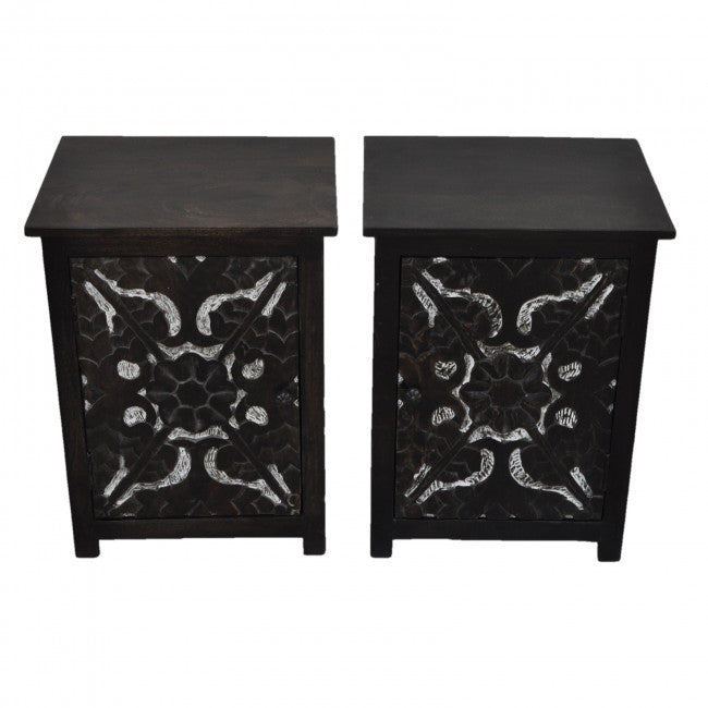 Hand Carved of Bedsides, solid wooden bedside table – handcrafted solid wood furniture