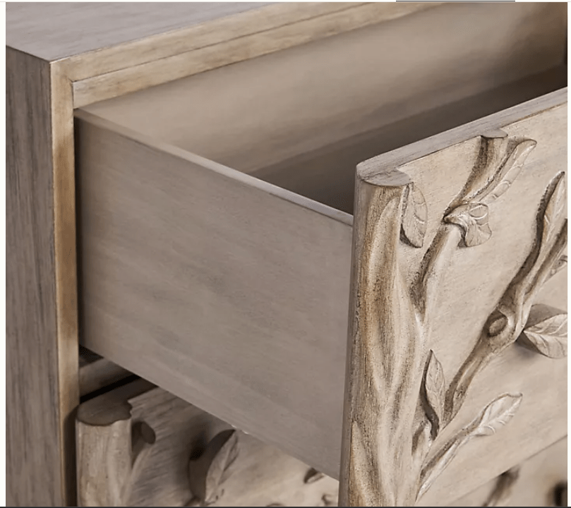 Hand Carved Ornithology Six - Drawer Dresser by Hibashi Furniture – handcrafted solid wood furniture made in India