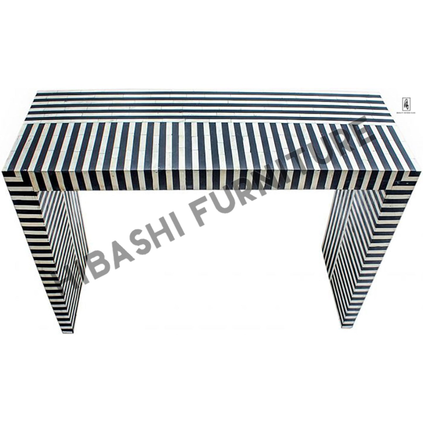 LOHA Handmade Bone Inlaid, Solid Wooden Console Table – handcrafted solid wood furniture