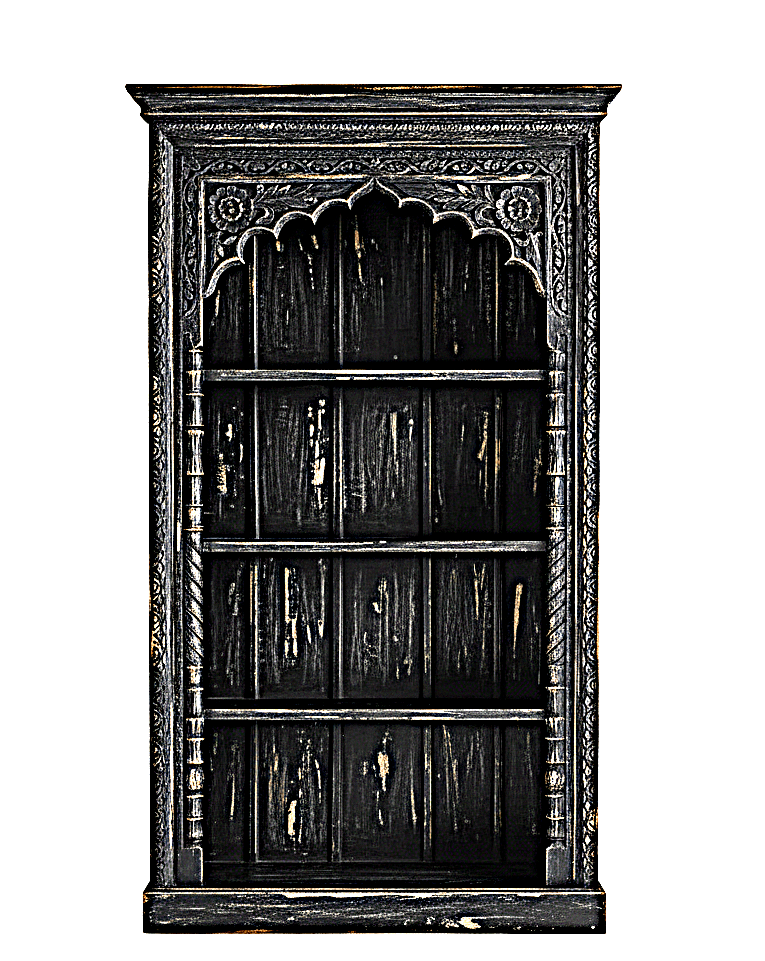 Mughal Style Indian Bookshelf by Hibashi Furniture – handcrafted solid wood furniture made in India