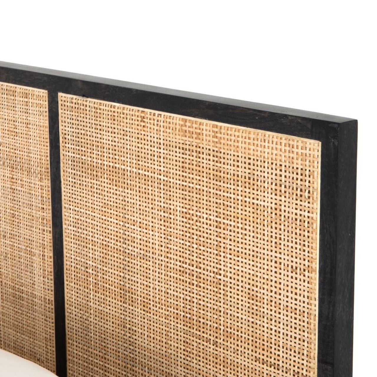 Rattan Woven Cane Platform Bed Frame by Hibashi Furniture – handcrafted solid wood furniture made in India