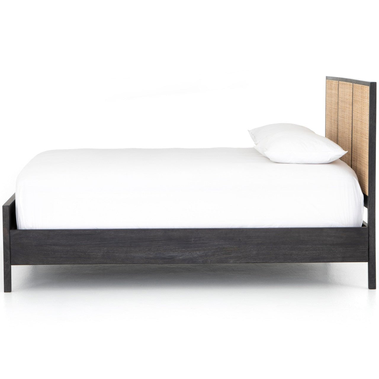Rattan Woven Cane Platform Bed Frame by Hibashi Furniture – handcrafted solid wood furniture made in India