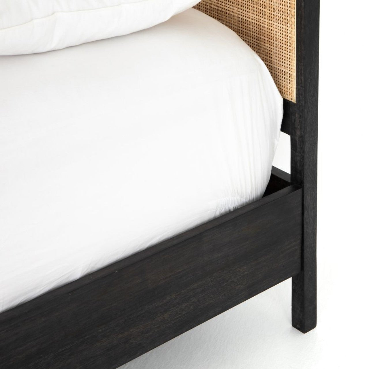 Rattan Woven Cane Platform Bed Frame by Hibashi Furniture – handcrafted solid wood furniture made in India