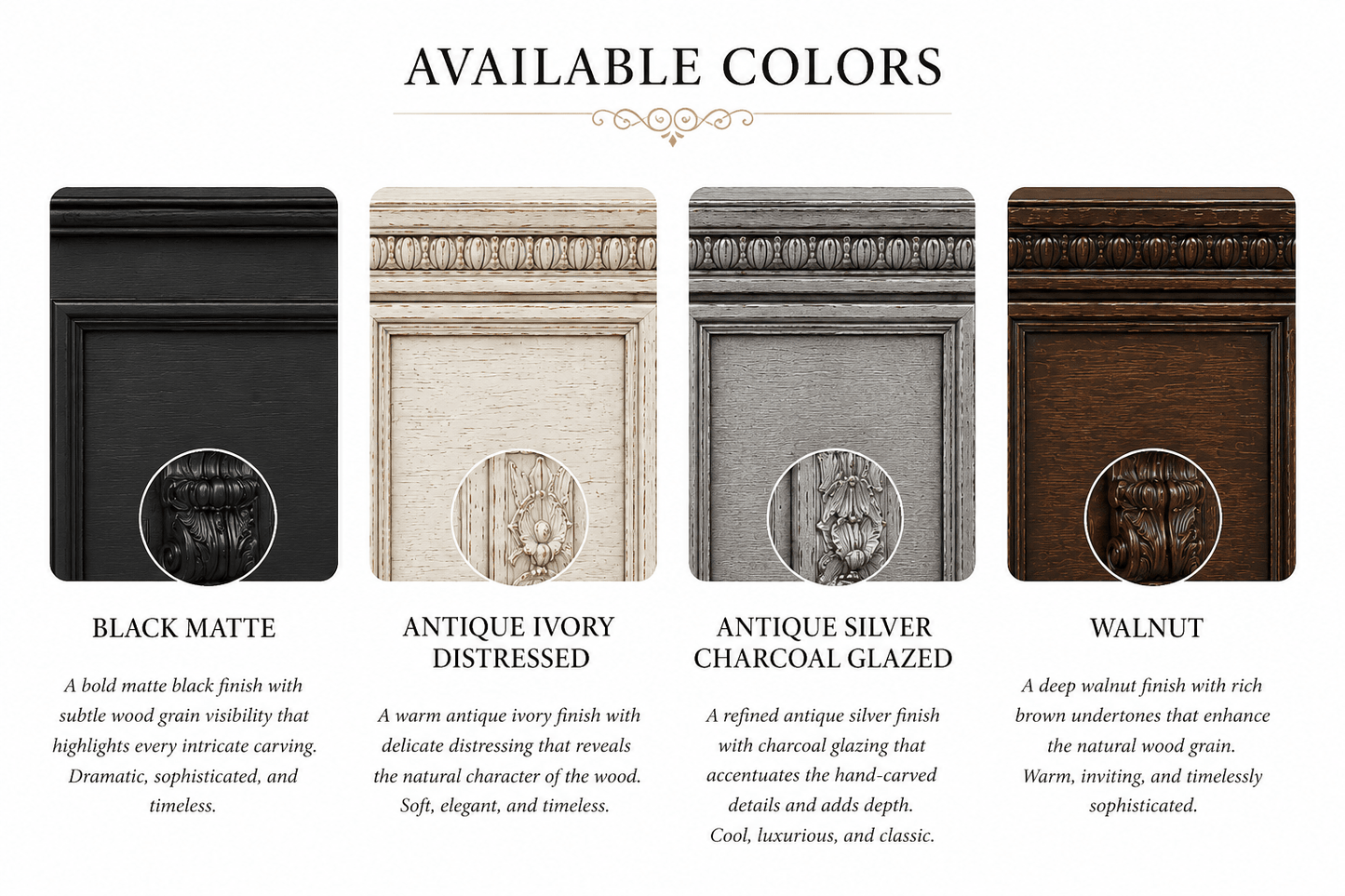 Regal Lioncrest™ Hand-Carved Solid Wood Nightstand – handcrafted solid wood furniture