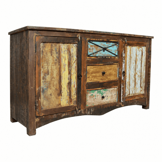 Rustica Reclaimed Timber Sideboard - Multicolor – handcrafted solid wood furniture