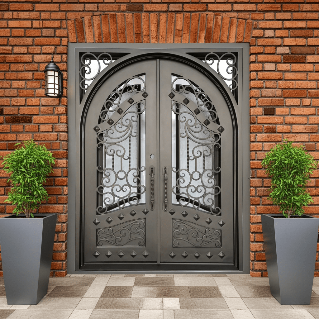 Shahen Wrought Iron Door – handcrafted solid wood furniture