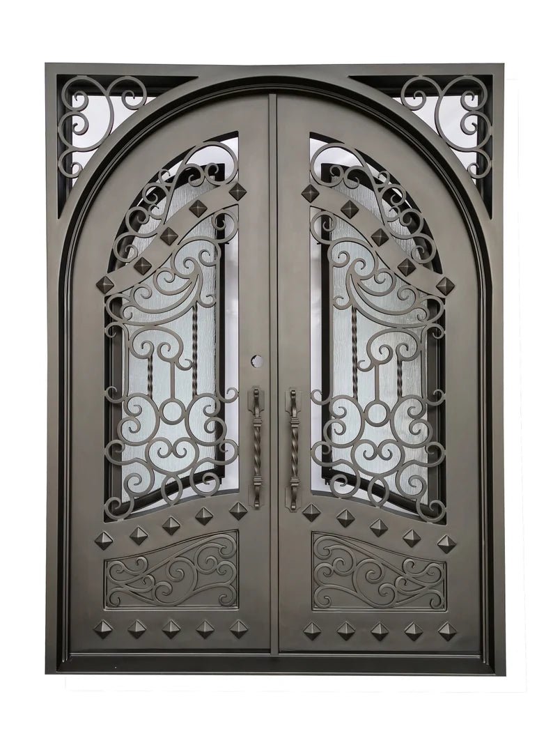 Shahen Wrought Iron Door by Hibashi Furniture – handcrafted solid wood furniture made in India