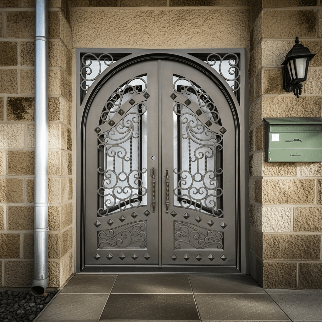 Shahen Wrought Iron Door – handcrafted solid wood furniture