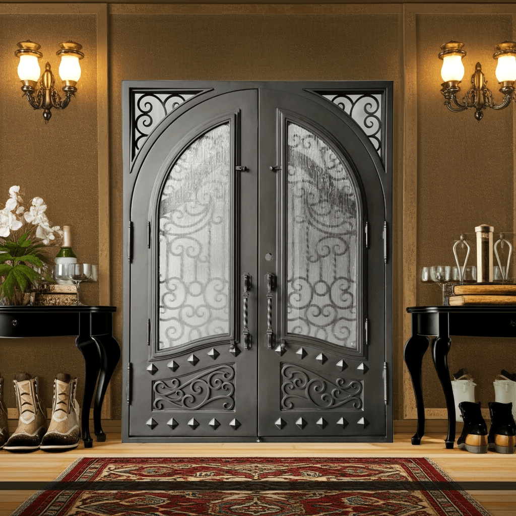 Shahen Wrought Iron Door – handcrafted solid wood furniture