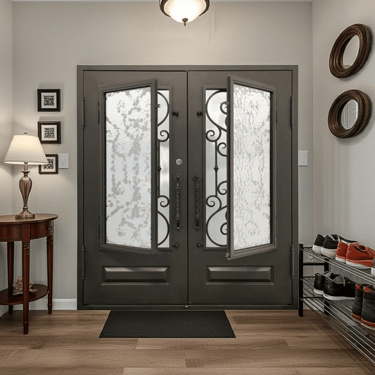 Sienna Wrought Iron Door – handcrafted solid wood furniture
