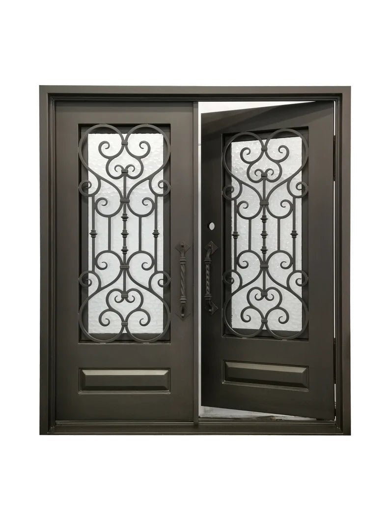 Sienna Wrought Iron Door – handcrafted solid wood furniture