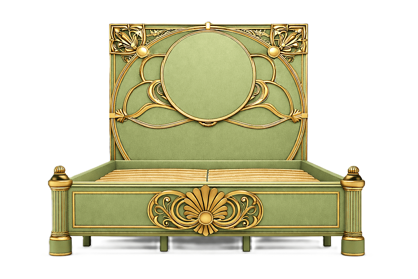 Verdant Élysée™ Hand - Carved Solid Wood Luxury Platform Bed & Bedroom Collection – handcrafted solid wood furniture