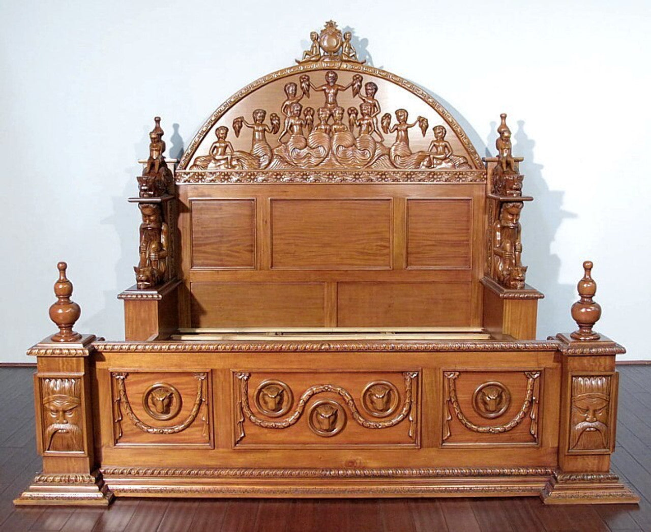 Daze Hand Carved Gothic Platform Bed