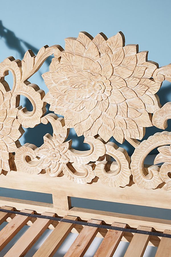 Lotus Hand Carved Solid Wooden Indoor / Outdoor Daybed