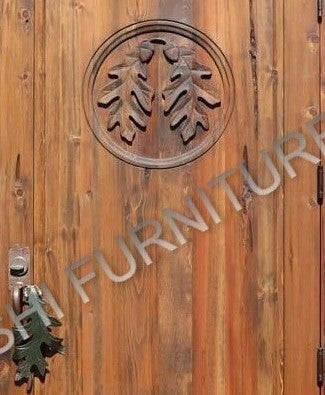BANAWE Hand Carved Oak Leaf Door
