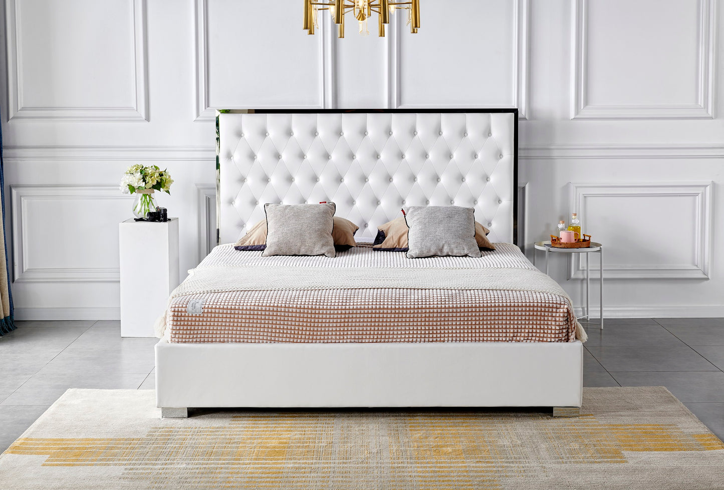 HF1910 Upholstered Bed Frame