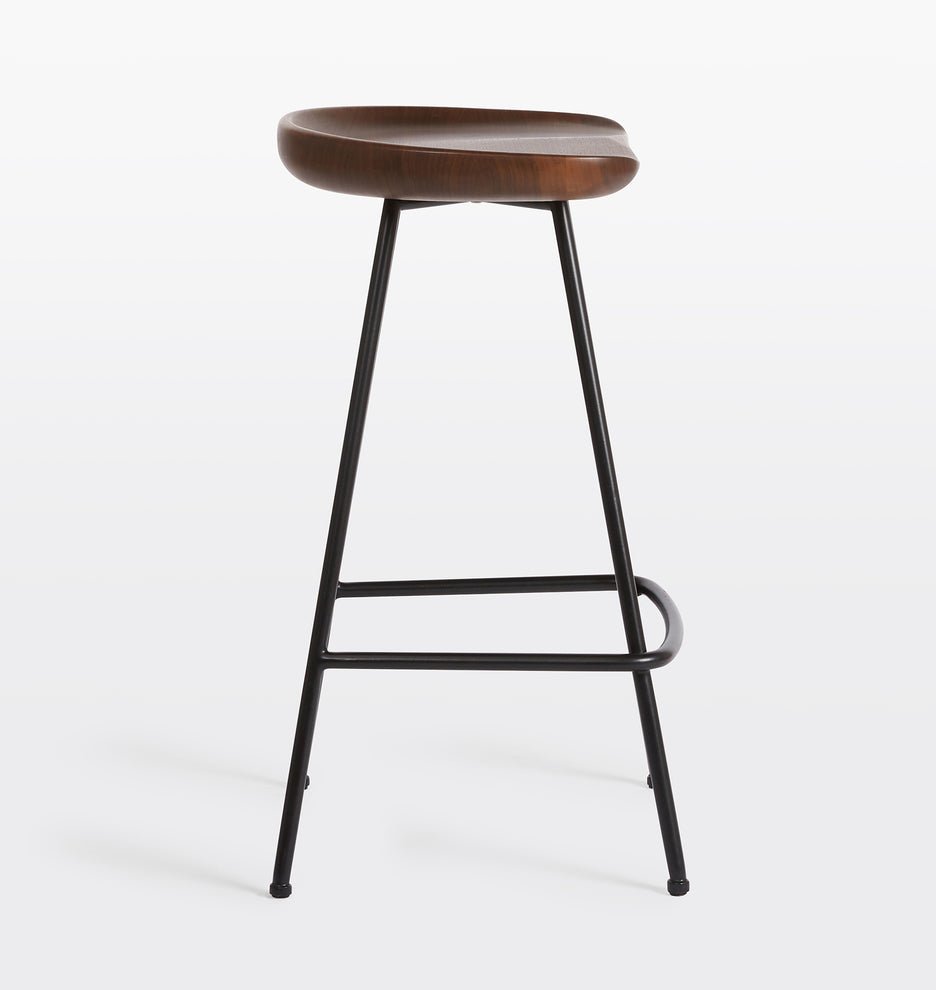 Angeles Counter Stool with Metal Legs by Hibashi Furniture – handcrafted solid wood furniture made in India