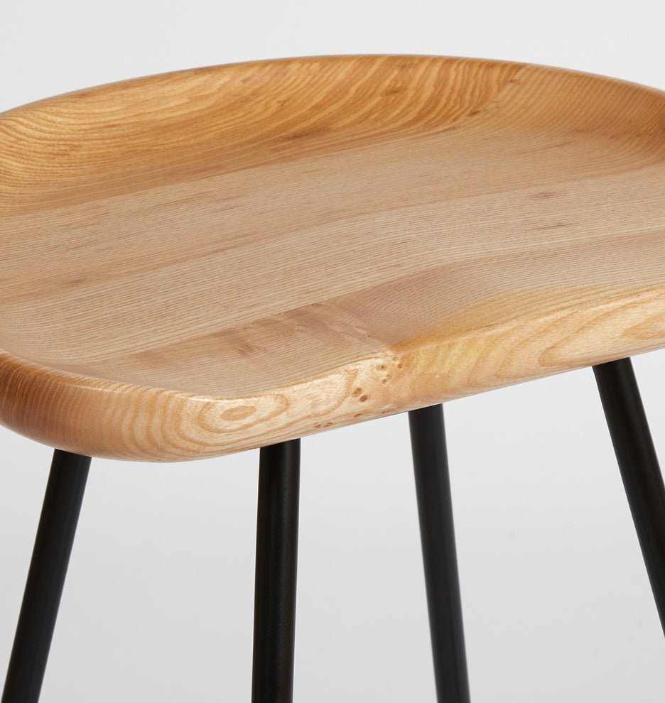 Angeles Counter Stool with Metal Legs by Hibashi Furniture – handcrafted solid wood furniture made in India