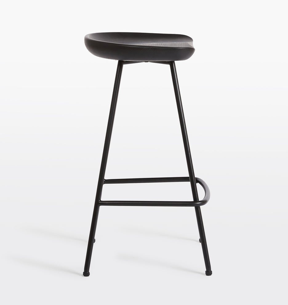 Angeles Counter Stool with Metal Legs by Hibashi Furniture – handcrafted solid wood furniture made in India