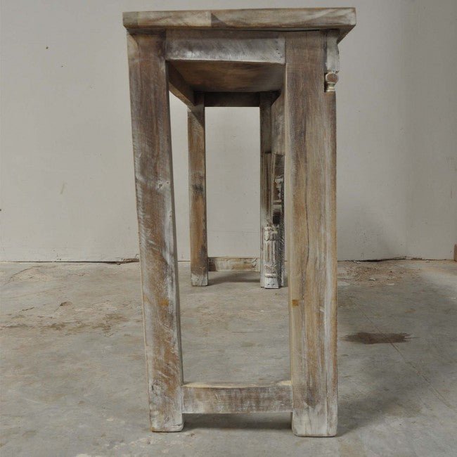 Antique Hand Carved Hall Table by Hibashi Furniture – handcrafted solid wood furniture made in India