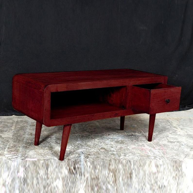 AVALON Scandinavian 1 Drawer Coffee Table – handcrafted solid wood furniture