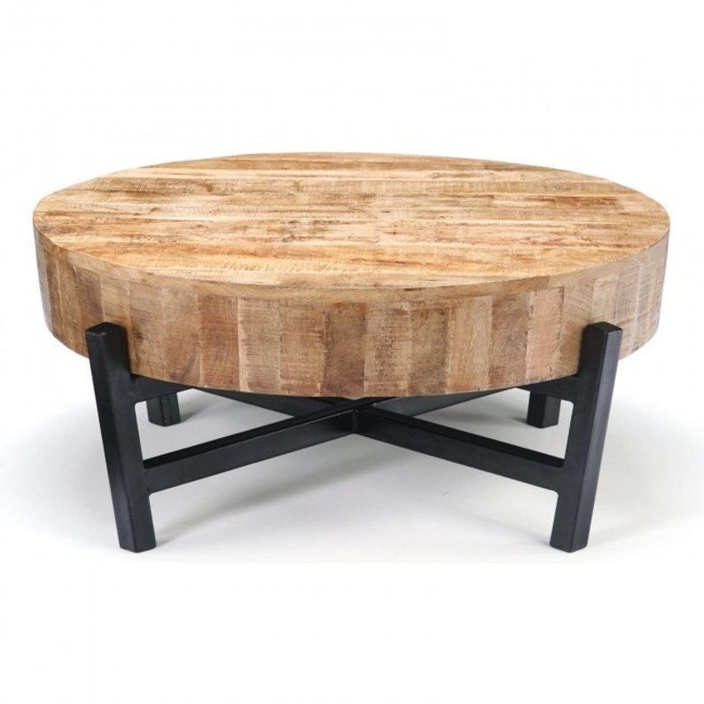 BARN Wood Metal Legs Coffee Table – handcrafted solid wood furniture