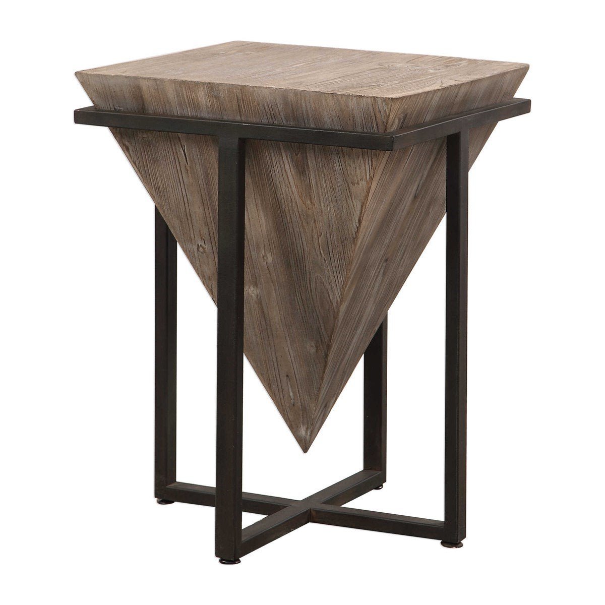 Boracay Industrial Accent Table – handcrafted solid wood furniture