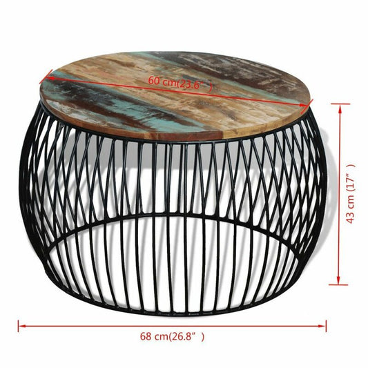 ESPANA Industrial Frame Coffee Table – handcrafted solid wood furniture