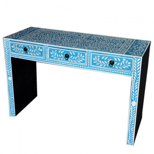 Floral Design Hand Painted Hall Table – handcrafted solid wood furniture
