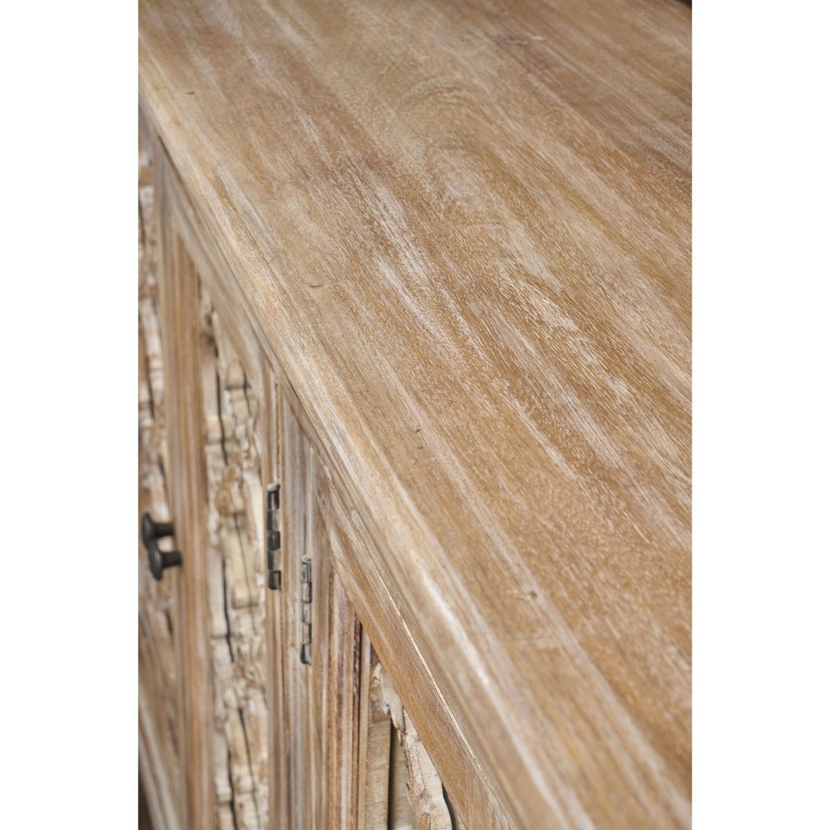 French Arched Wood Sideboards with Mirrored Doors by Hibashi Furniture – handcrafted solid wood furniture made in India
