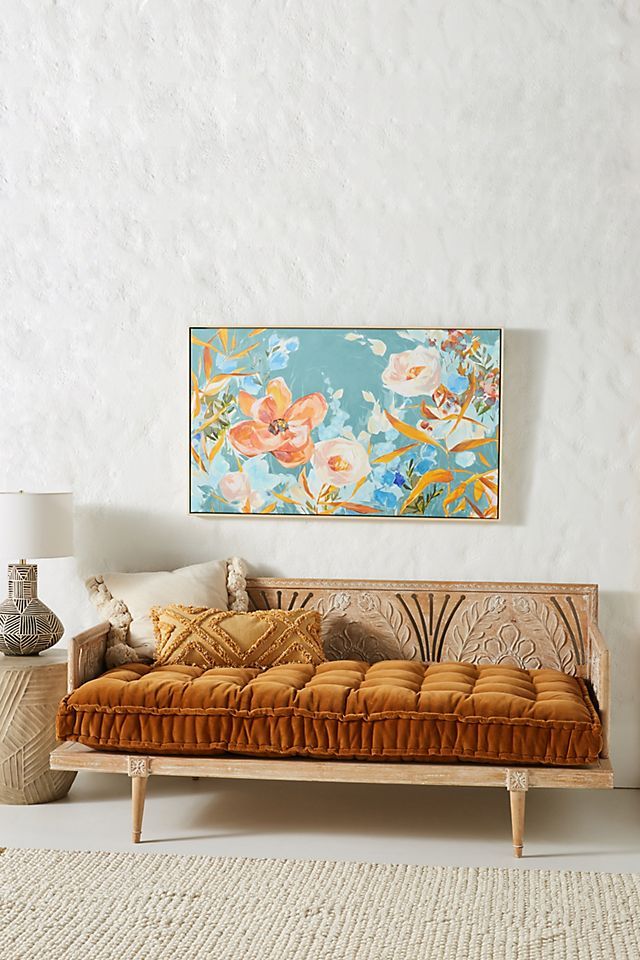 GANDA Hand Carved Daybed by Hibashi Furniture – handcrafted solid wood furniture made in India