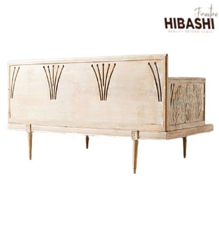 GANDA Hand Carved Daybed by Hibashi Furniture – handcrafted solid wood furniture made in India