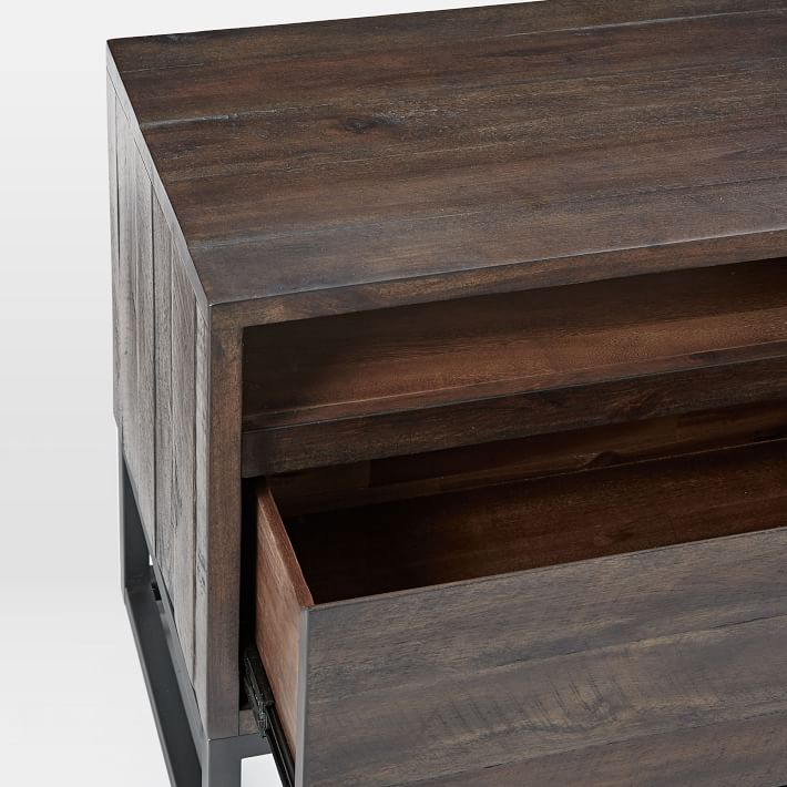 GASAN Industrial Nightstand by Hibashi Furniture – handcrafted solid wood furniture made in India
