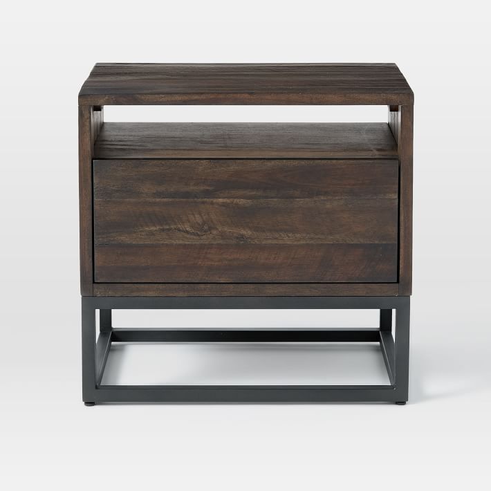 GASAN Industrial Nightstand by Hibashi Furniture – handcrafted solid wood furniture made in India