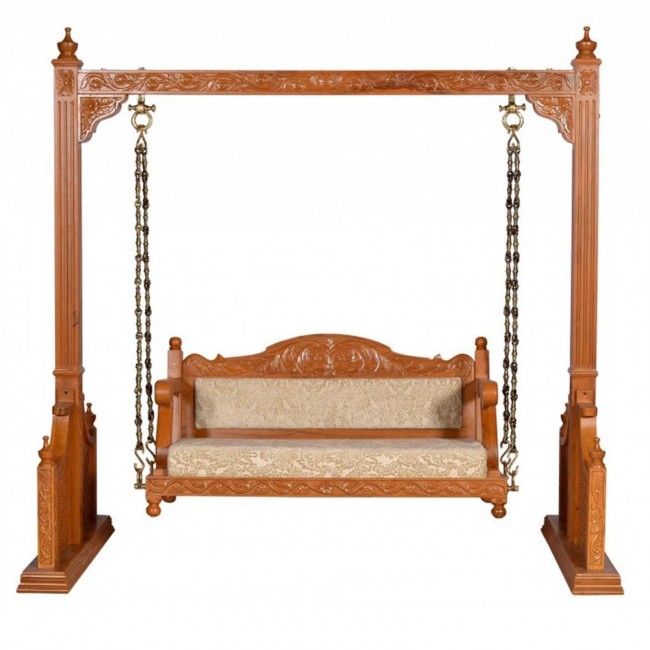 Hand Carved MUGHAL Design Swing by Hibashi Furniture – handcrafted solid wood furniture made in India