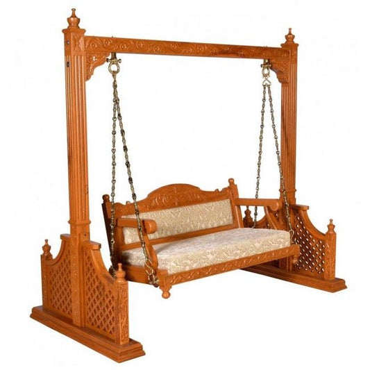 Hand Carved MUGHAL Design Swing – handcrafted solid wood furniture