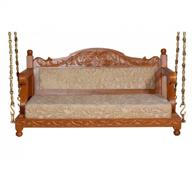 Hand Carved MUGHAL Design Swing by Hibashi Furniture – handcrafted solid wood furniture made in India