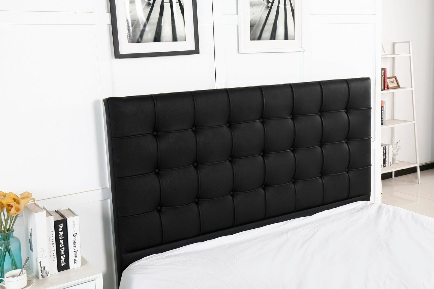 HF1523 Upholstered Bed Frame by Hibashi Furniture – handcrafted solid wood furniture made in India