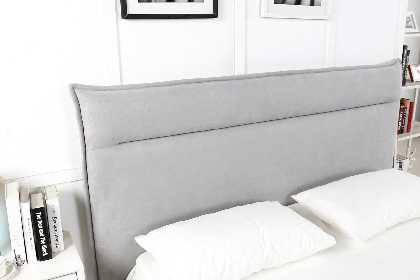 HF1803 Upholstered Bed Frame by Hibashi Furniture – handcrafted solid wood furniture made in India