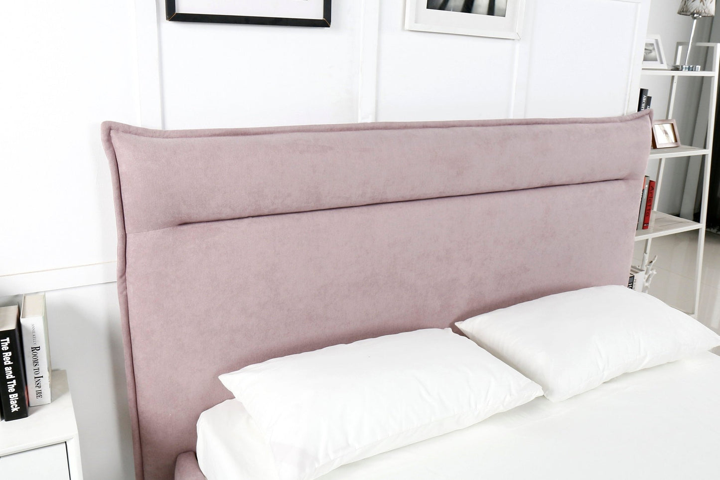 HF1803 Upholstered Bed Frame by Hibashi Furniture – handcrafted solid wood furniture made in India