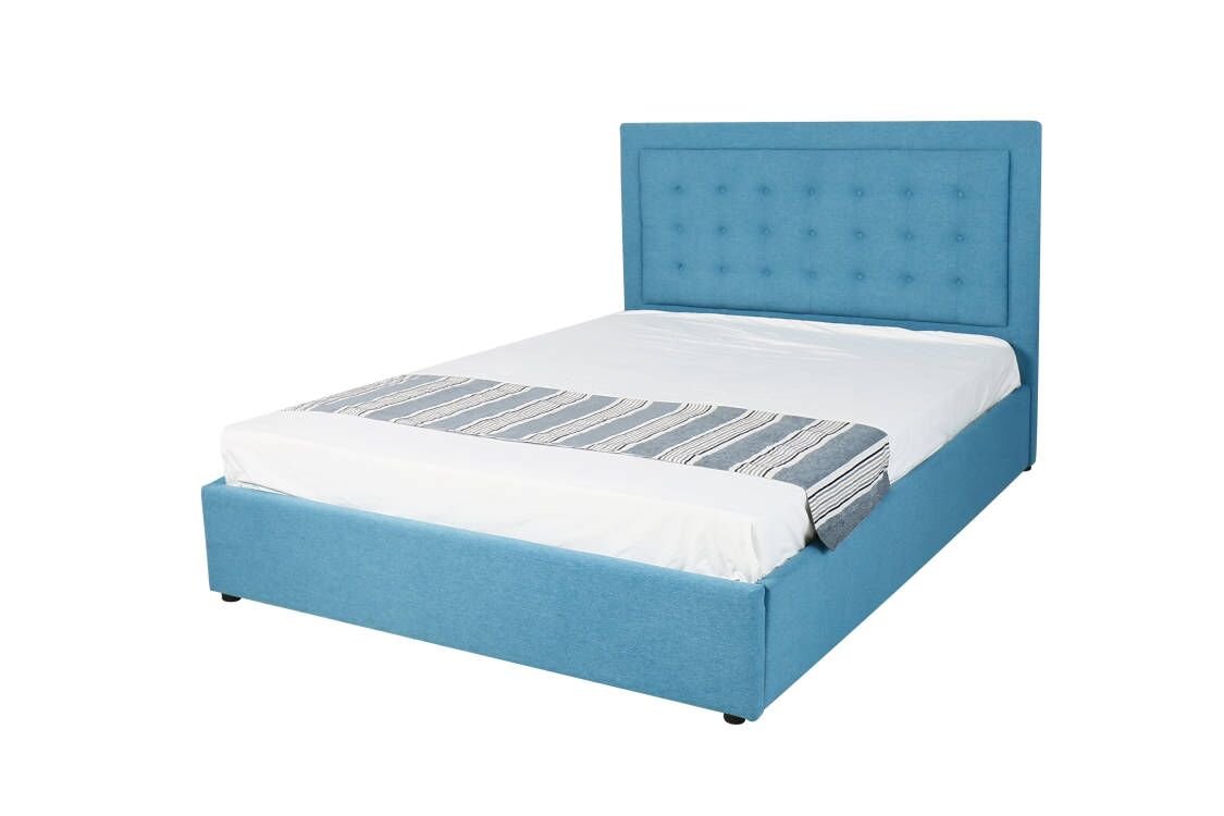 HF1806 Upholstered Bed Frame by Hibashi Furniture – handcrafted solid wood furniture made in India