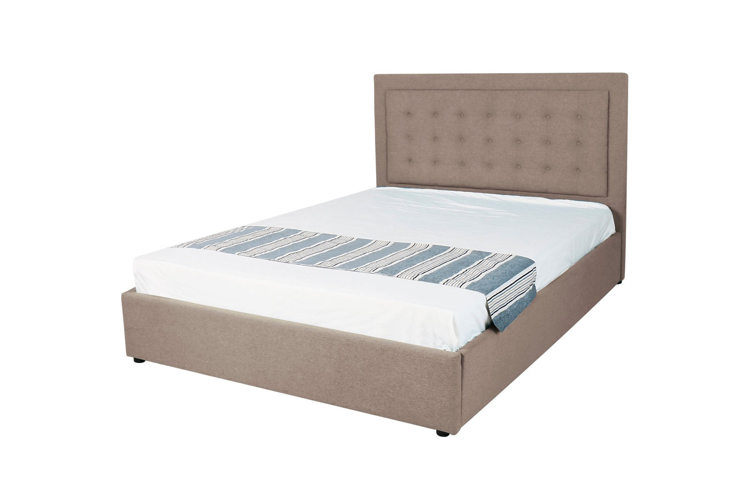 HF1806 Upholstered Bed Frame by Hibashi Furniture – handcrafted solid wood furniture made in India