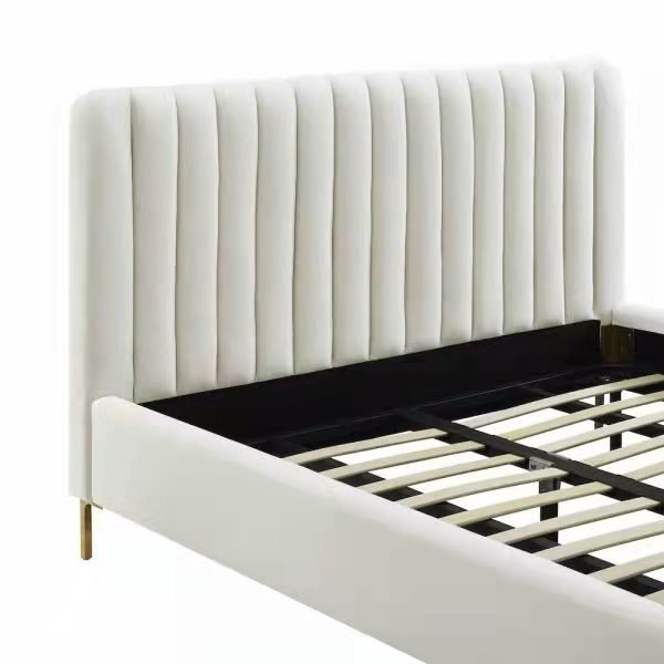 HF2202 Upholstered Bed Frame – handcrafted solid wood furniture