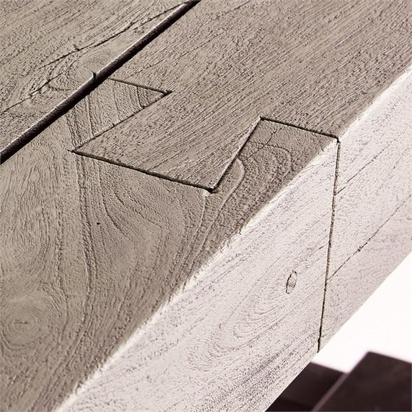 IBA Modern Industrial Dining Table by Hibashi Furniture – handcrafted solid wood furniture made in India