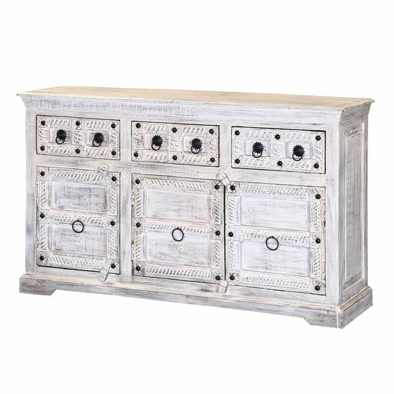Cajón de aparador antiguo estilo Mid-Century