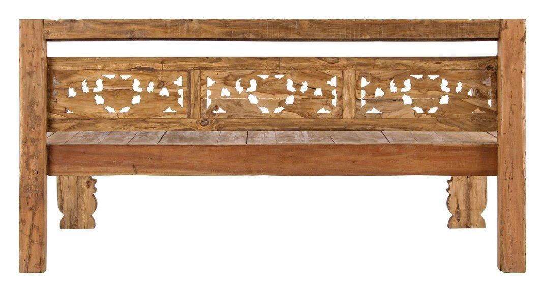 JAVA Hand Carved Wooden Bench by Hibashi Furniture – handcrafted solid wood furniture made in India