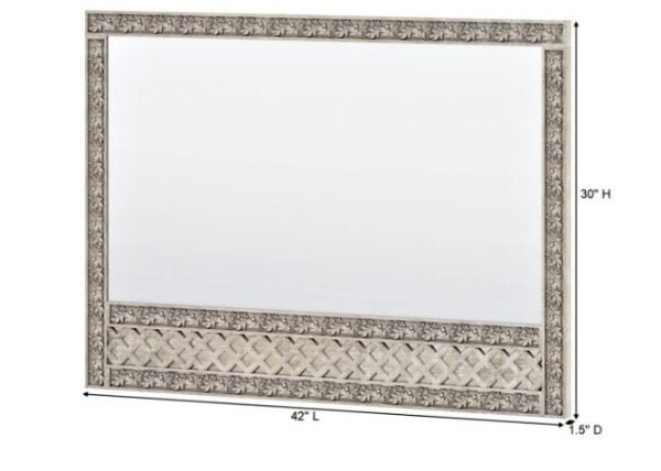 Juffair Hand Carved Wooden Mirror Frame by Hibashi Furniture – handcrafted solid wood furniture made in India