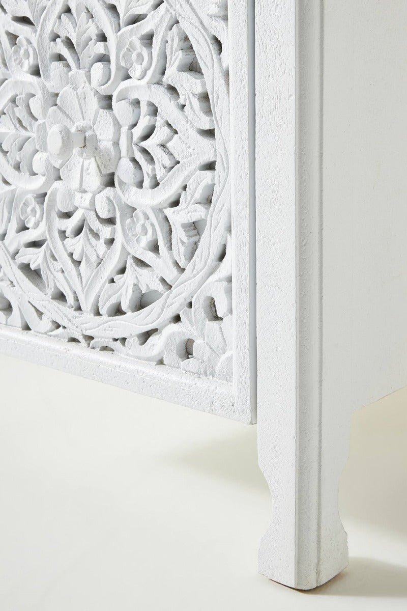 Lombok Hand Carved Indian Style Home Office Desk / Solid Wooden Office Desk – handcrafted solid wood furniture